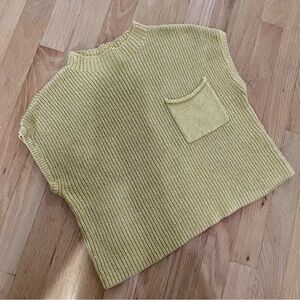 FP BEACH Free People Gold Knit Freya Sweater Top